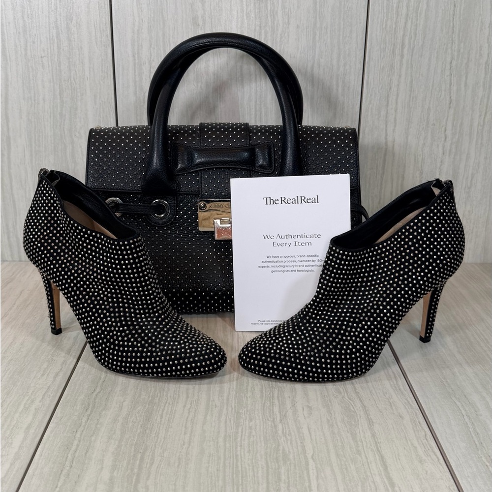 Jimmy Choo Black studded Ankle  Booties